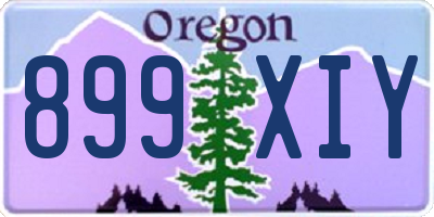 OR license plate 899XIY