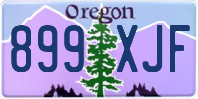 OR license plate 899XJF