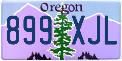 OR license plate 899XJL