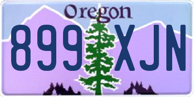 OR license plate 899XJN
