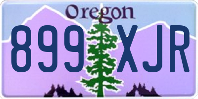 OR license plate 899XJR
