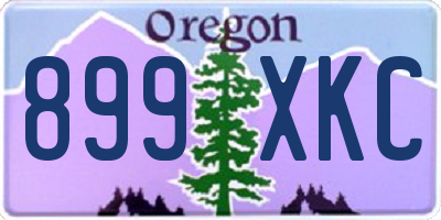 OR license plate 899XKC