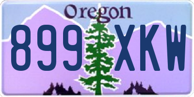 OR license plate 899XKW