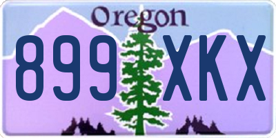 OR license plate 899XKX