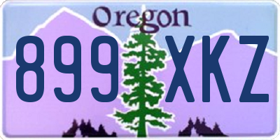 OR license plate 899XKZ