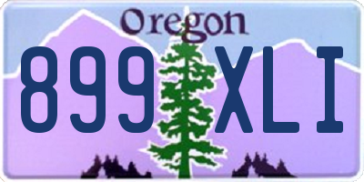 OR license plate 899XLI
