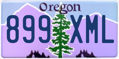 OR license plate 899XML