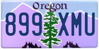 OR license plate 899XMU
