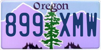 OR license plate 899XMW