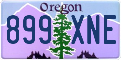OR license plate 899XNE