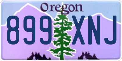 OR license plate 899XNJ