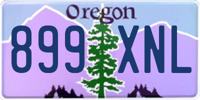 OR license plate 899XNL