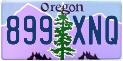 OR license plate 899XNQ