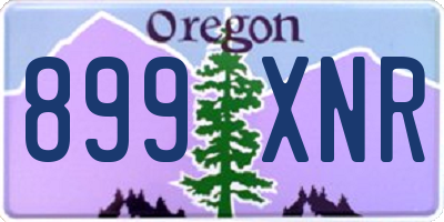 OR license plate 899XNR