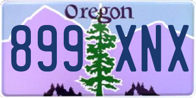 OR license plate 899XNX