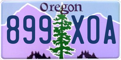 OR license plate 899XOA