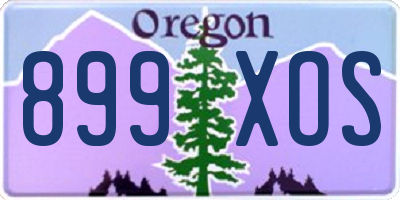OR license plate 899XOS