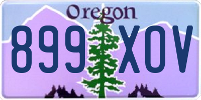 OR license plate 899XOV