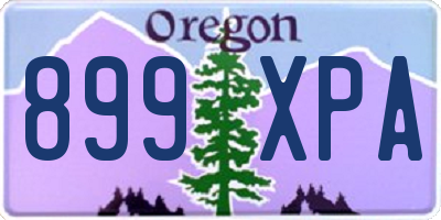OR license plate 899XPA