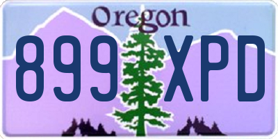 OR license plate 899XPD