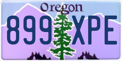 OR license plate 899XPE