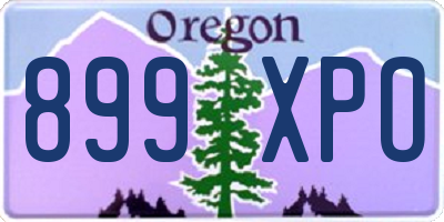 OR license plate 899XPO