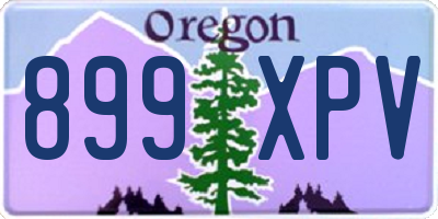 OR license plate 899XPV