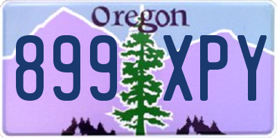 OR license plate 899XPY
