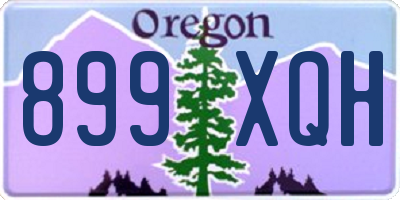 OR license plate 899XQH
