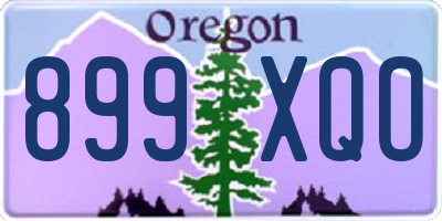 OR license plate 899XQO