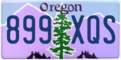 OR license plate 899XQS