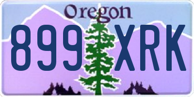 OR license plate 899XRK