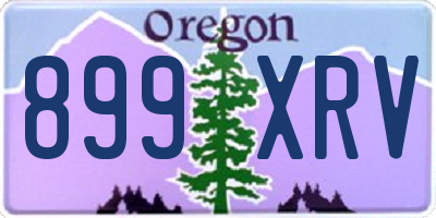 OR license plate 899XRV