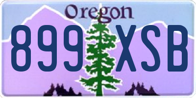 OR license plate 899XSB