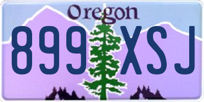 OR license plate 899XSJ