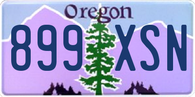 OR license plate 899XSN