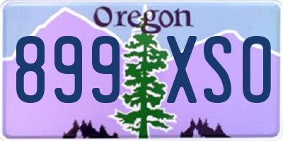 OR license plate 899XSO