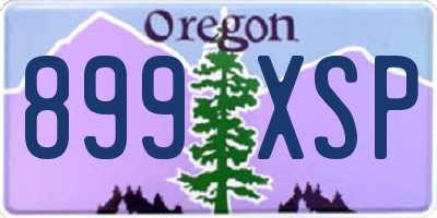 OR license plate 899XSP