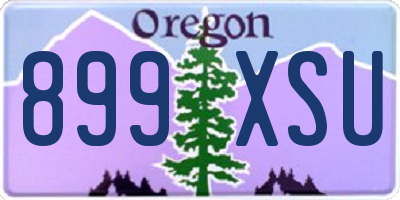 OR license plate 899XSU