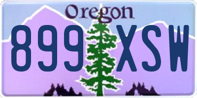 OR license plate 899XSW