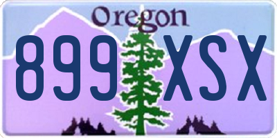 OR license plate 899XSX