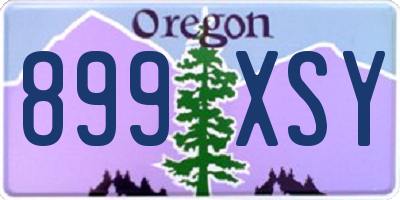 OR license plate 899XSY