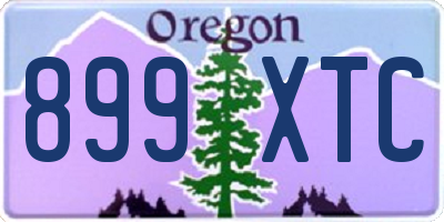 OR license plate 899XTC