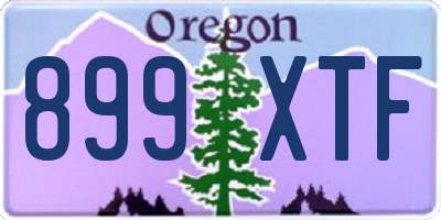 OR license plate 899XTF