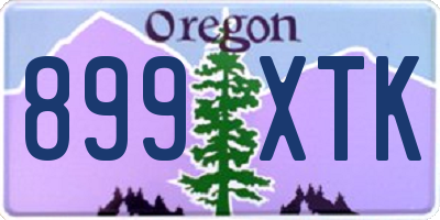 OR license plate 899XTK