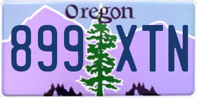 OR license plate 899XTN