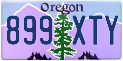 OR license plate 899XTY