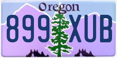 OR license plate 899XUB