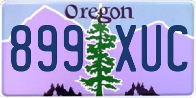 OR license plate 899XUC
