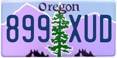 OR license plate 899XUD